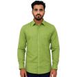 Plain Light Green Shirt : Business