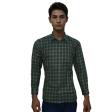 Checks Dark Green Shirt : Business