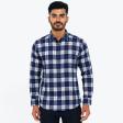 Checks Blue Shirt : Business