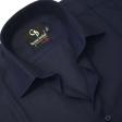 Self Design Navy Blue Shirt : Business