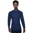 Stripes Navy Blue Shirt : Business