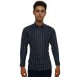 Stripes Navy Blue Shirt : Business