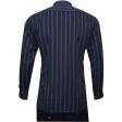 Stripes Navy Blue Shirt : Business