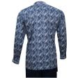Print Blue Shirt : Party
