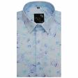 Print Blue Shirt : Party