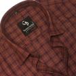 Checks Maroon Shirt : Business