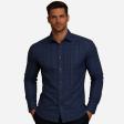 Checks Dark Blue Shirt : Business