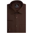Self Design Brown Shirt : Business