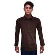 Self Design Brown Shirt : Business