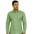 Self Design Green Shirt : Slim
