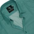 Stripes Dark Green Shirt : Business