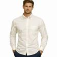 Self Design Cream Shirt : Business