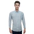 Self Design Light Blue Shirt : Business