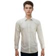 Self Design Cream Shirt : Business