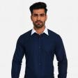 Selfdesign Navy Blue Shirt : Business