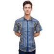 Print Blue Shirt : Ditto