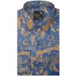Print Blue Shirt : Party