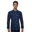 Print Blue Shirt : Ditto