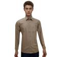 Self Design Brown Shirt : Business