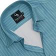 Stripes Teal Blue Shirt : Business