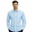 Plain Aqua Blue Shirt : Business