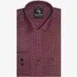 Checks Maroon Shirt : Business