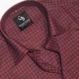 Checks Maroon Shirt : Business