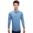 Print Blue Shirt : Party