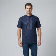 Combination Navy Blue Shirt : Ditto