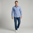 Self Design Blue Shirt : Slim