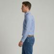 Self Design Blue Shirt : Slim
