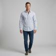 Self Design Light Blue Shirt : Slim