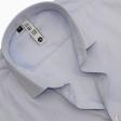 Self Design Light Blue Shirt : Slim
