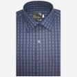 Self Design Navy Blue Shirt : Business