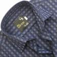 Self Design Navy Blue Shirt : Business