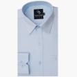 Self Design Aqua Blue Shirt : Business