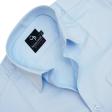 Self Design Aqua Blue Shirt : Business