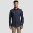 Self Design Navy Blue Shirt : Business