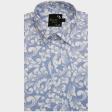 Print Blue Shirt : Party