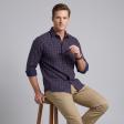 Combination Navy Blue Shirt : Party