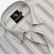 Stripes Light Gray Shirt : Business