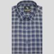 Checks Navy Blue Shirt : Business