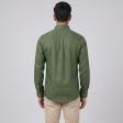 Plain Bottle Green Shirt : Business