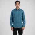 Plain Peacock Green Shirt : Business