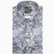 Print Blue Shirt : Party