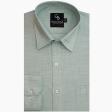 Self Design Light Green Shirt : Business