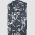 Print Blue Shirt : Party