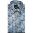 Print Blue Shirt : Party