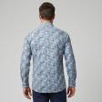 Print Blue Shirt : Party