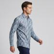 Print Blue Shirt : Party